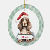 Cocker Spaniel Ceramic Circle Ornement (Gauche)