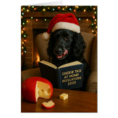 Cocker spaniel 'Cheese Tax' Christmas card (Voorkant)