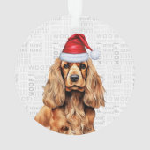 Cocker Spaniel Chien avec nom et photo Noël (dos)