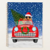 Cocker Spaniel Chien Conduite Voiture En Noël De N (Devant)