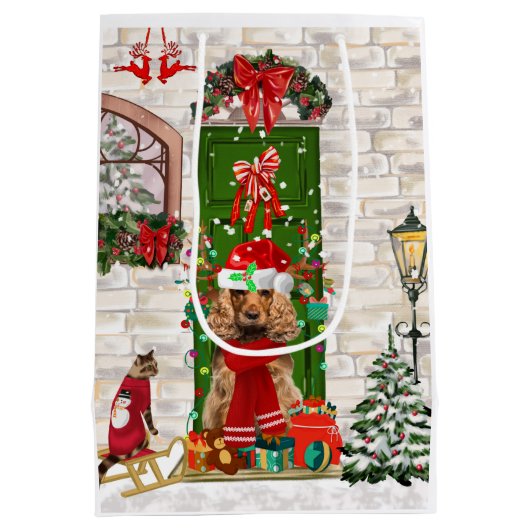 Cocker Spaniel Chien de Noël Cadeau Sac cadeau (Dos)
