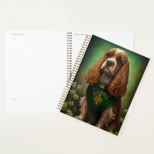 Cocker Spaniel Chien en robe de fête St. Patrick