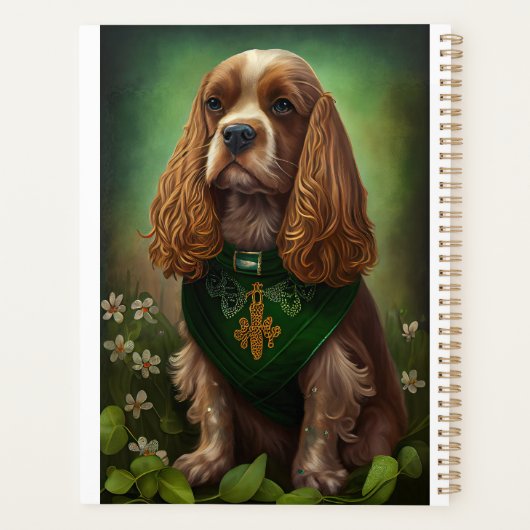 Cocker Spaniel Chien en robe de fête St. Patrick (Dos)