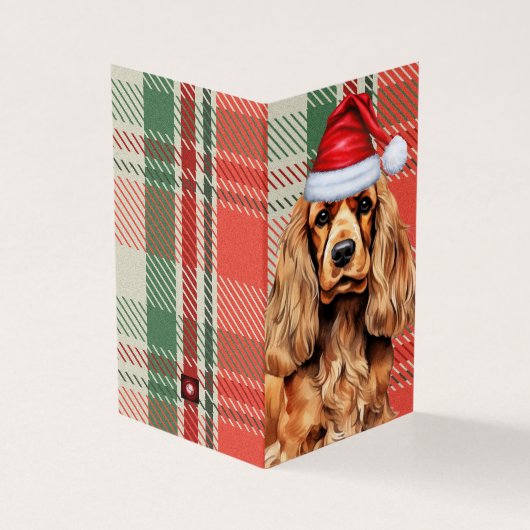 Cocker Spaniel Chien Plaid Noël Holiday (Outside)