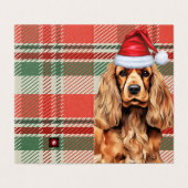 Cocker Spaniel Chien Plaid Noël Holiday (Outside Unfolded)