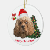 Cocker spaniel Christma Ornement (Gauche)