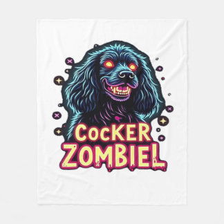 Cocker Spaniel Cockie Zombie Hond Halloween Essent Fleece Deken