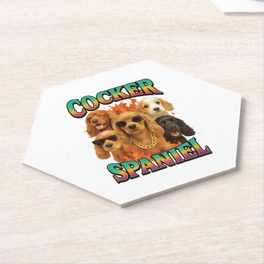 Cocker Spaniel Copy Kartonnen Onderzetters (Schuin)