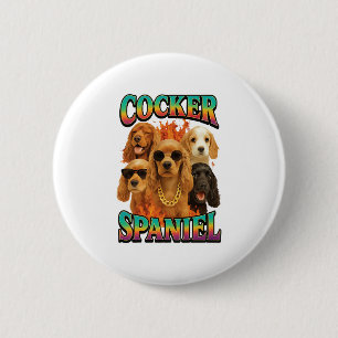 Cocker Spaniel Copy Ronde Button 5,7 Cm