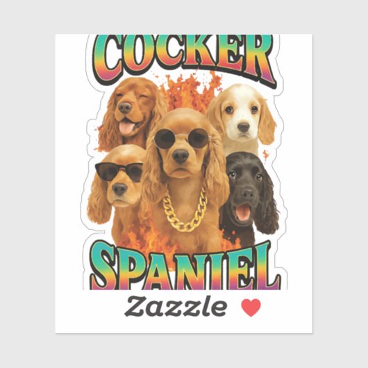 Cocker Spaniel Copy Sticker (Vel)