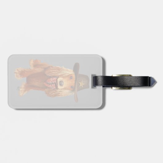 Cocker Spaniel Cowboy Bagagelabel (Achterkant horizontaal)