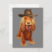 Cocker Spaniel Cowboy Briefkaart (Voorkant / Achterkant)