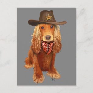 Cocker Spaniel Cowboy Briefkaart