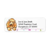 Cocker Spaniel Cute Dangles Etiket (Voorkant)
