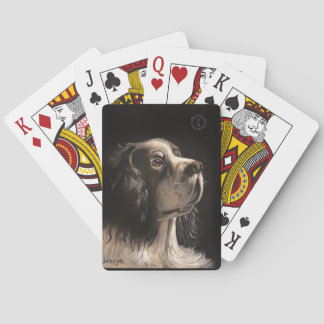 cocker spaniel die pokerkaarten speelt