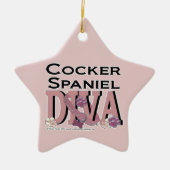 Cocker Spaniel DIVA Keramisch Ornament (Voorkant)