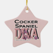 Cocker Spaniel DIVA Keramisch Ornament (Achterkant)