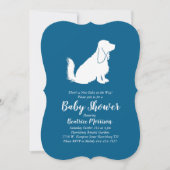 Cocker Spaniel Dog Baby shower Boy Blue Kaart (Voorkant)
