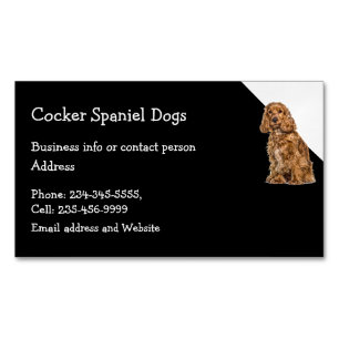 Cocker Spaniel Dog Breeder Pet Sitter Magnetisch Visitekaartje