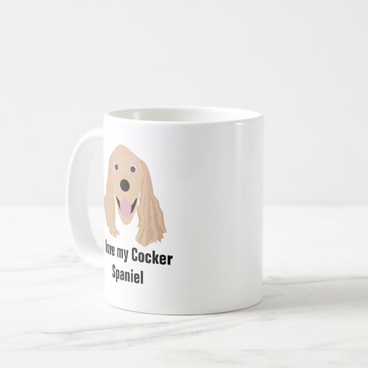 Cocker Spaniel Dog Coffee Mok - Cocker Spaniel Mok (Voorkant links)