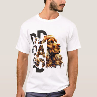 Cocker Spaniel Dog Dad - Elegante en loyale metgez T-shirt