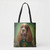 Cocker Spaniel Dog in St. Patrick's Day Dress Draagtas (Voorkant)