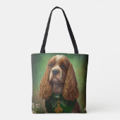 Cocker Spaniel Dog in St. Patrick's Day Dress Draagtas (Achterkant)