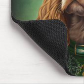 Cocker Spaniel Dog in St. Patrick's Day Dress Muismat (Hoek)