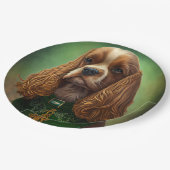 Cocker Spaniel Dog in St. Patrick's Day Dress Papieren Bordje (Gekanteld)