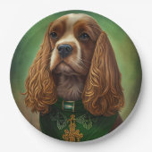 Cocker Spaniel Dog in St. Patrick's Day Dress Papieren Bordje (Voorkant)