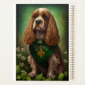 Cocker Spaniel Dog in St. Patrick's Day Dress Planner (Achterkant)