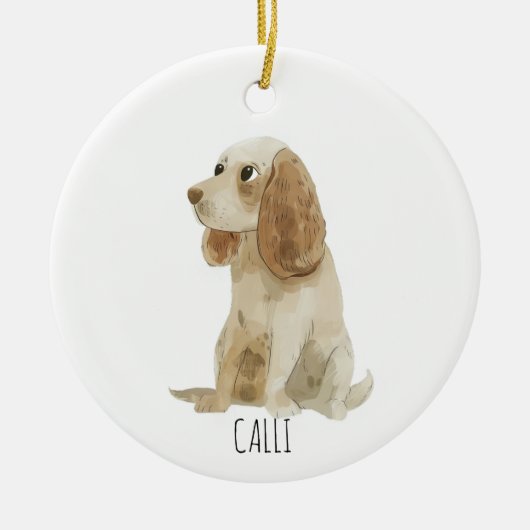 Cocker Spaniel dog Keramisch Ornament (Voorkant)