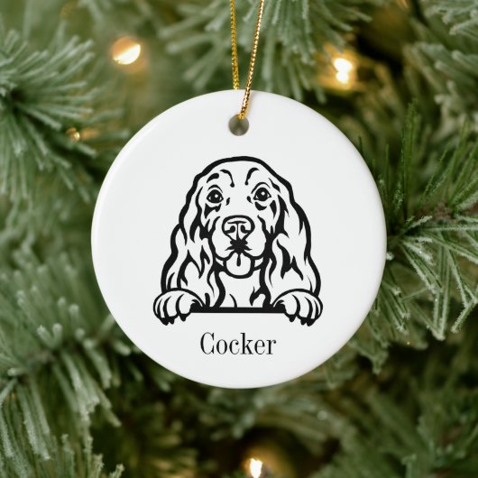 Cocker Spaniel dog Keramisch Ornament (Boom)