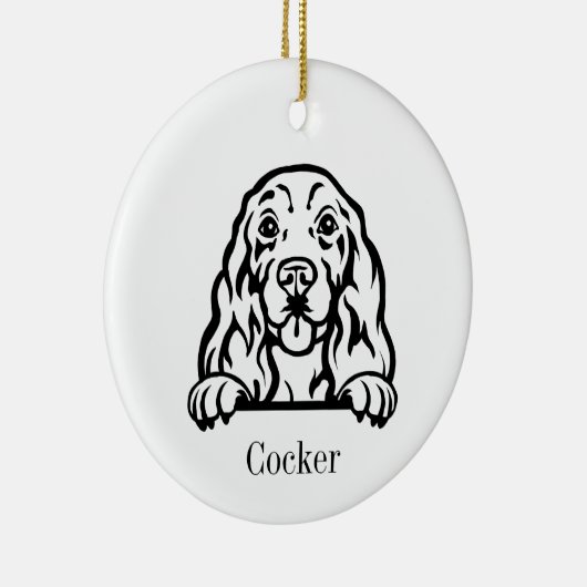 Cocker Spaniel dog Keramisch Ornament (Rechts)