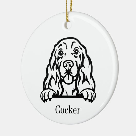Cocker Spaniel dog Keramisch Ornament (Links)