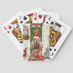 Cocker Spaniel Dog Kerstmis Pokerkaarten