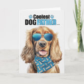 Cocker Spaniel Dog Koudste pap Vaderdag Feestdagen Kaart (Voorkant)