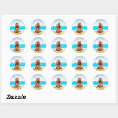 Cocker Spaniel Dog op strand Ronde Sticker (Vel)