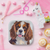 Cocker Spaniel | Dog Painting Pet Papieren Bordje (Feest)