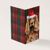 Cocker Spaniel Dog Plaid Christmas Holiday (Outside)