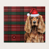 Cocker Spaniel Dog Plaid Christmas Holiday Kaart (Buitenkant ongevouwen)