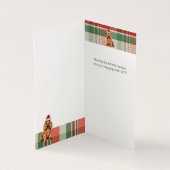 Cocker Spaniel Dog Plaid Kerstvakantie Kaart (Binnen)
