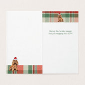 Cocker Spaniel Dog Plaid Kerstvakantie Kaart (Binnenkant ongevouwen)