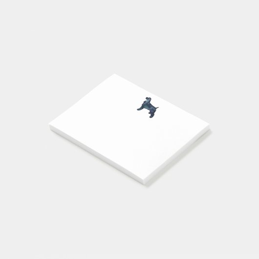 Cocker Spaniel Dog Silhouette Black Waterverf Post-it® Notes (Schuin)