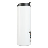 Cocker Spaniel Dog Silhouette Geometric Pattern Pl Thermosbeker (Gedraaid links)