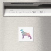 Cocker Spaniel Dog Silhouette Geometric Pattern Ps Magneet (Insitu (Vaatwasser))