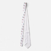 Cocker Spaniel Dog Silhouette Geometric Pattern Ps Stropdas (Achterkant)