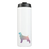 Cocker Spaniel Dog Silhouette Geometric Pattern Ps Thermosbeker (Voorkant)