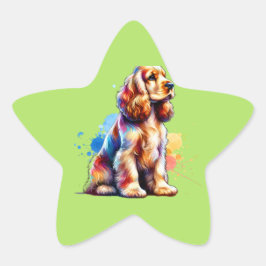 Cocker Spaniel Dog Ster Sticker