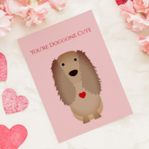 Cocker Spaniel Dog Valentijn, Valentijnsdag Notitiekaartje